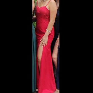 Red Prom Dress w/ Lace Back